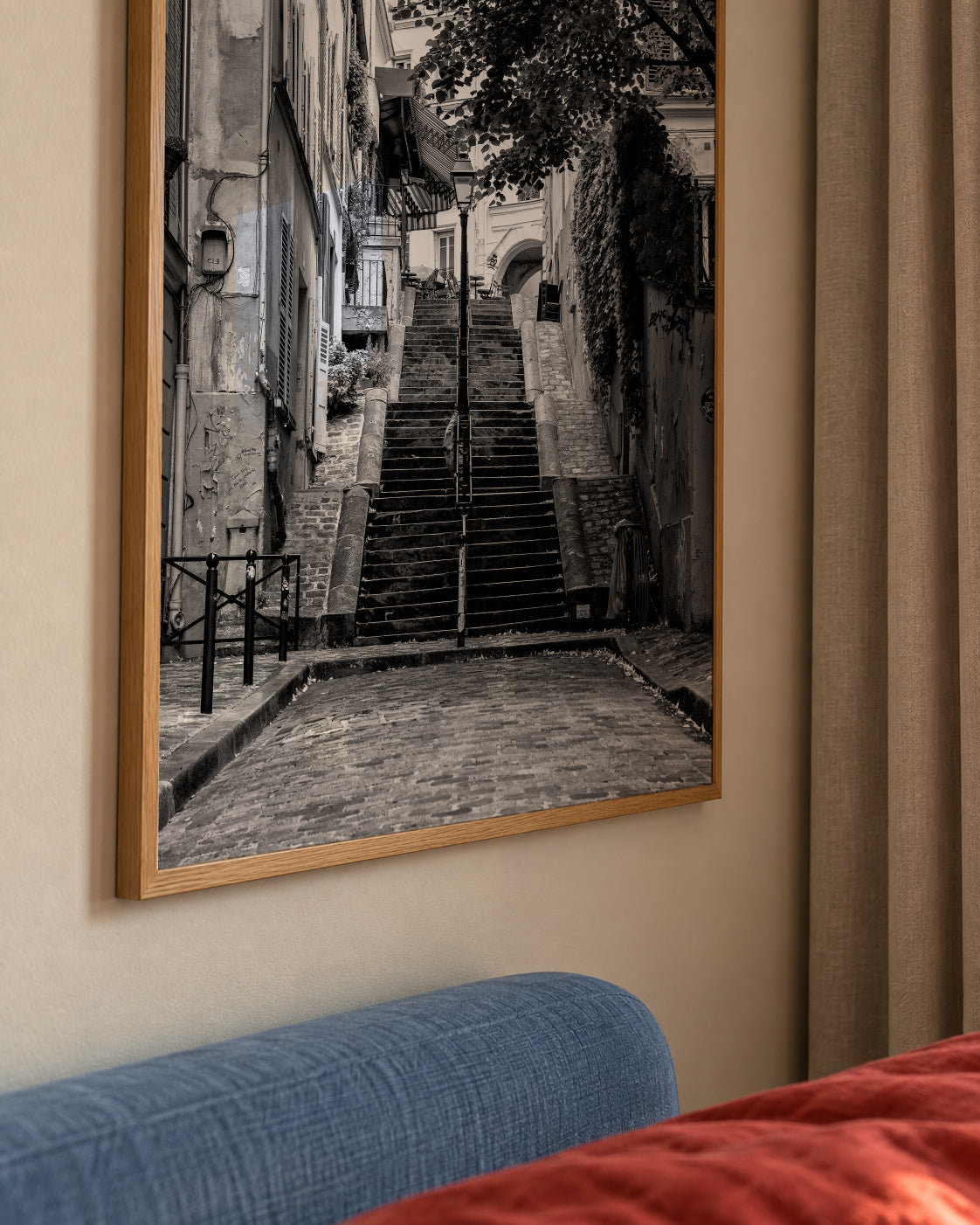 Black Montmartre - French Street - Framed poster detail