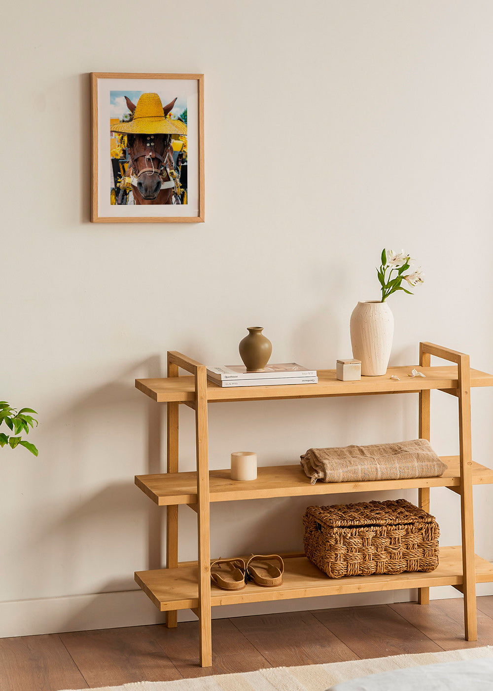 Paardportret met gele hoed – Product1