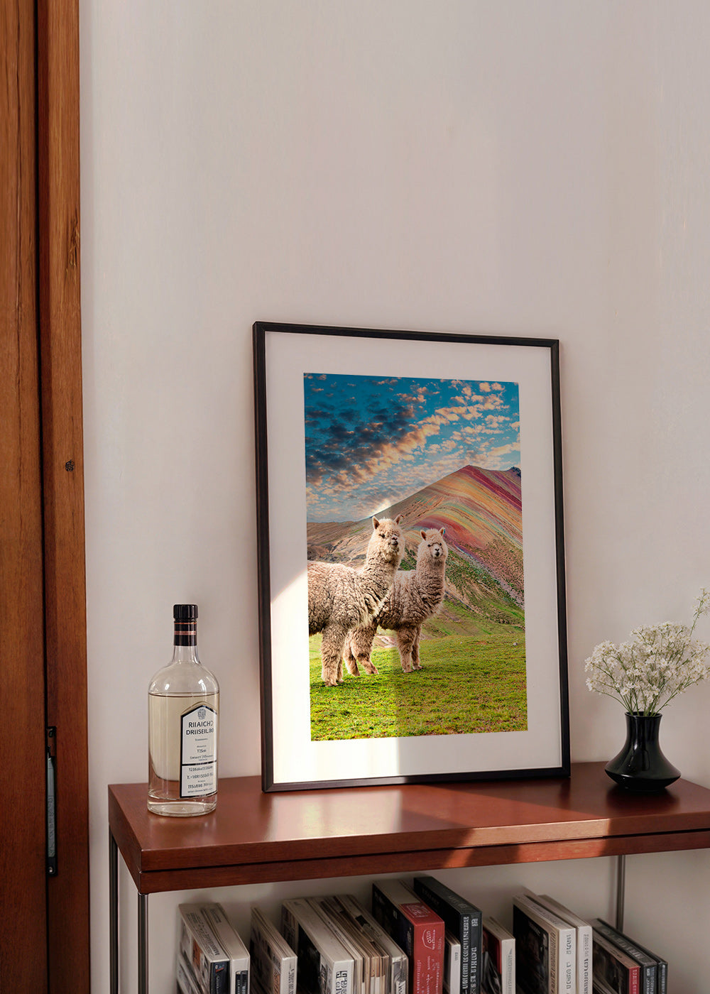 Artwork alpacas bij regenboogberg – Product1