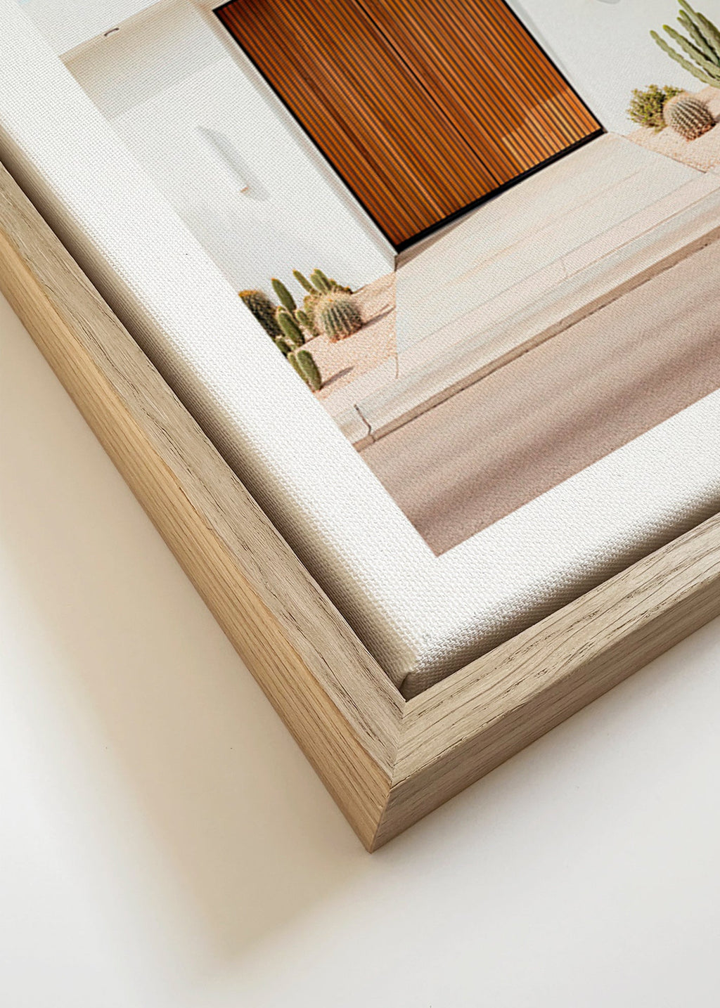 Architectuurfotografie met lamellen deur – Canvas detail