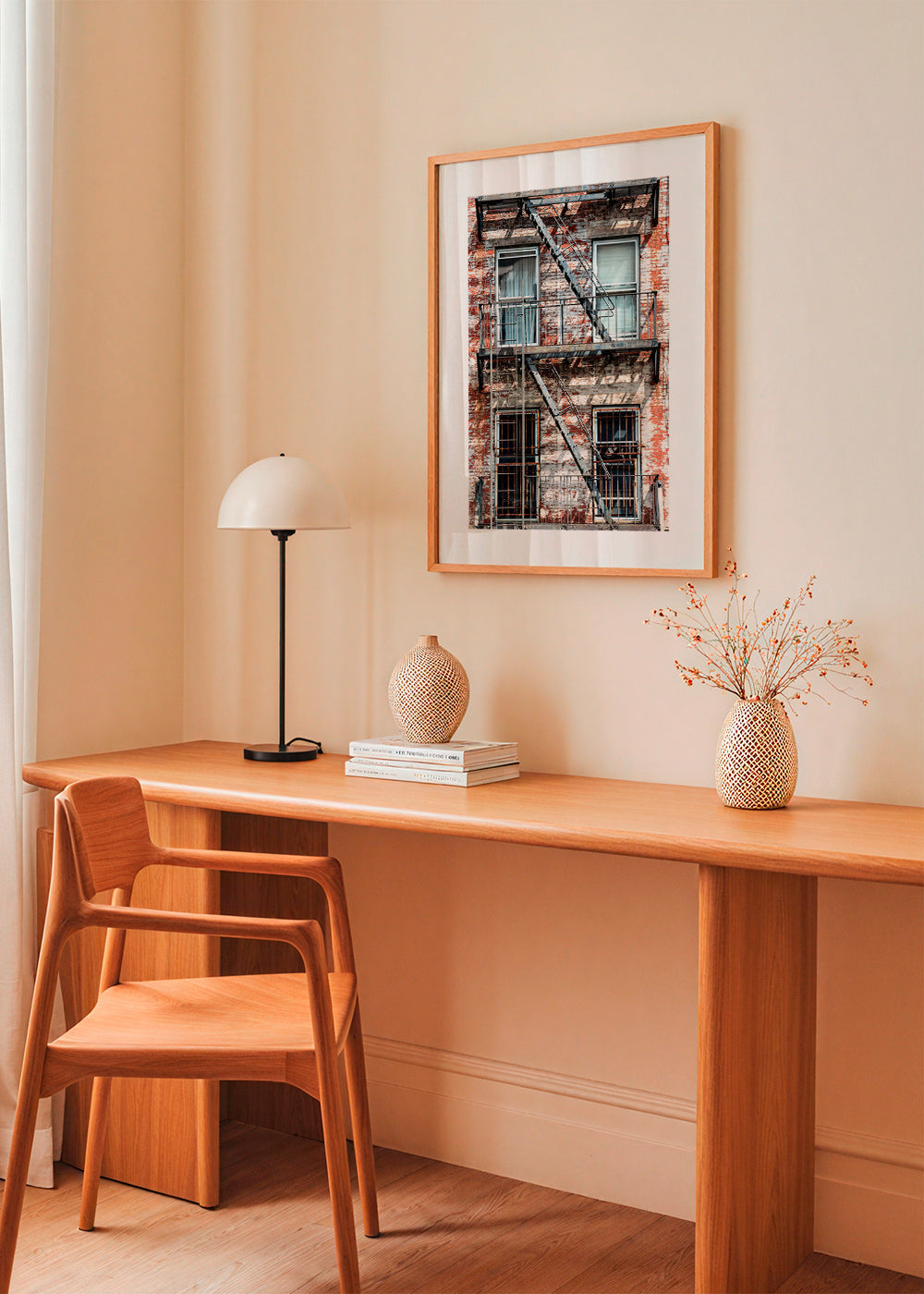 Stadsfoto van gevel met brandtrap – Product3