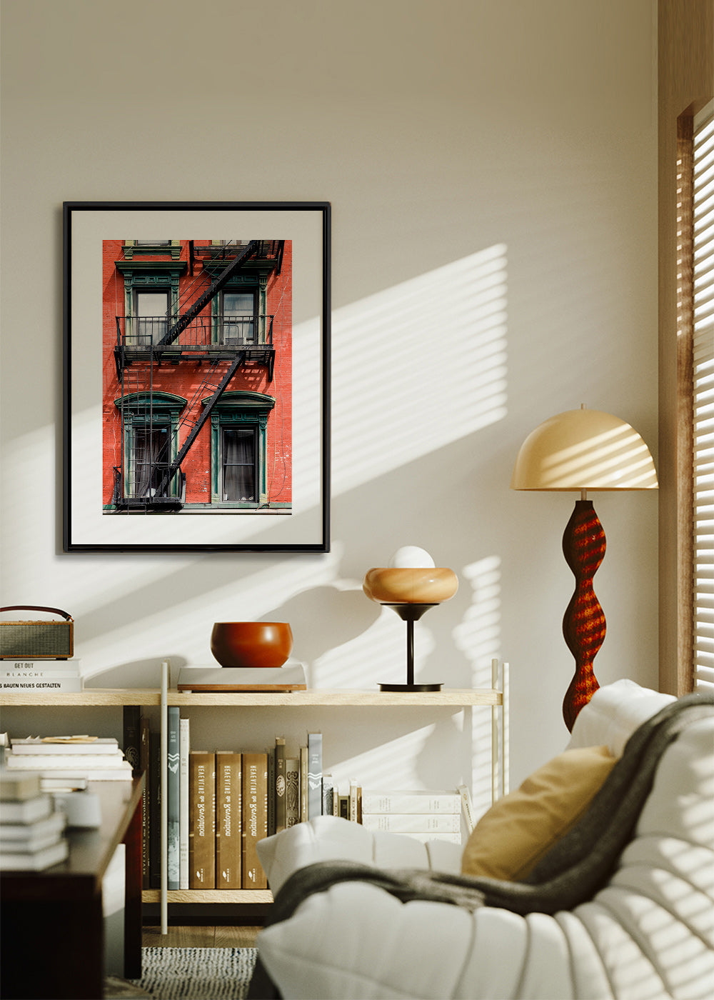 Stadsprint: NY-gevel met brandtrap – Canvas1