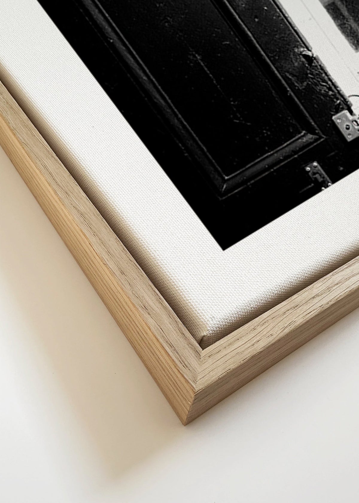 Keuken kunst: New Orleans bord in zwart-wit – Canvas detail