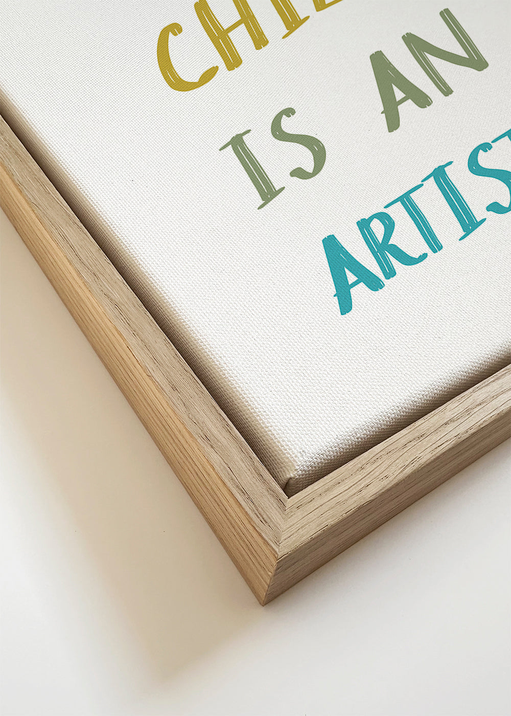 Typografische illustratie Every Child Is An Artist