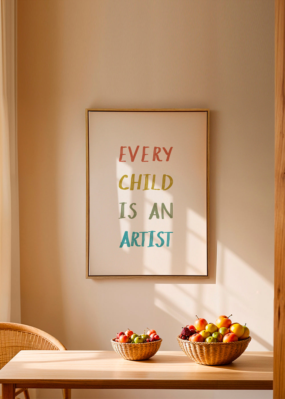 Typografische illustratie Every Child Is An Artist