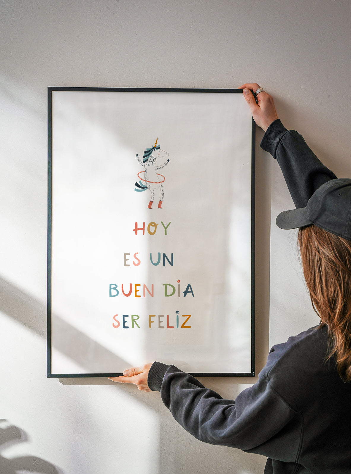 Hoy es un buen dia para ser feliz - Framed poster detail