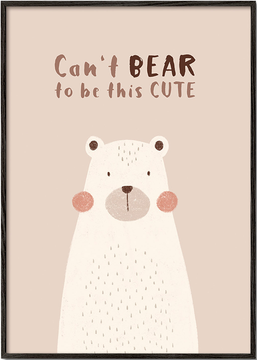 Kinderposter: schattige beige beer