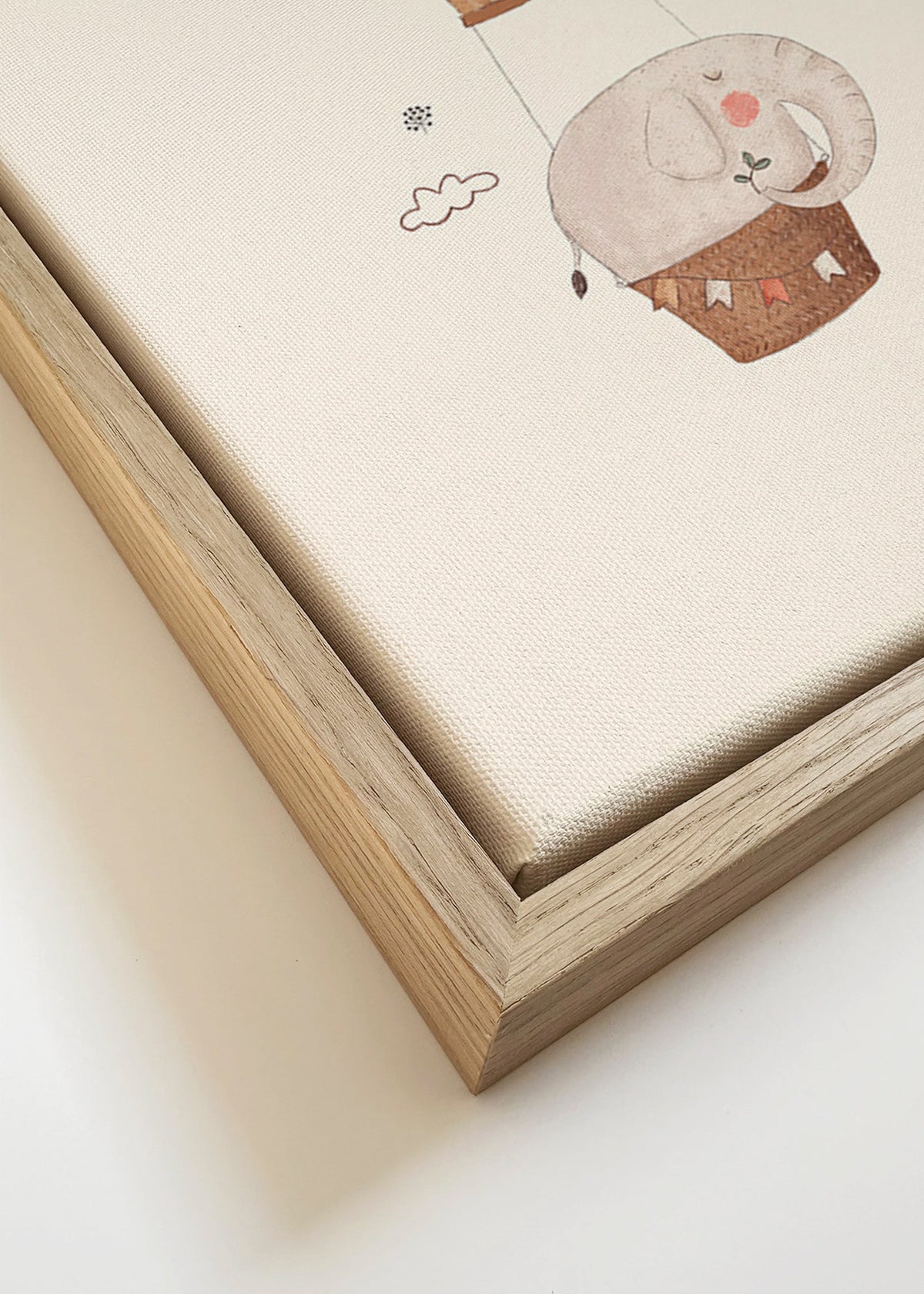 Kinderposter olifant in luchtballon