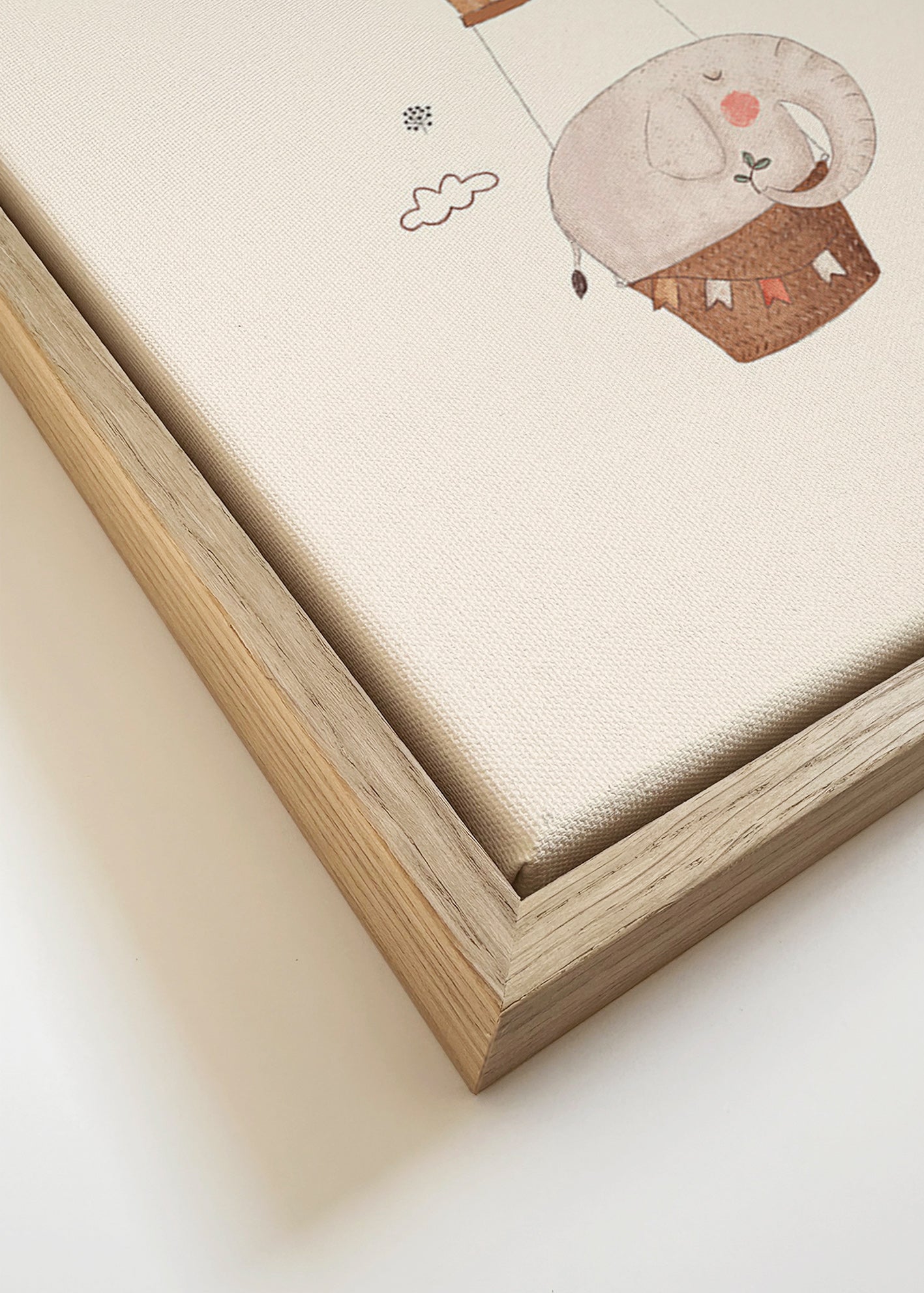 Kinderposter olifant in luchtballon
