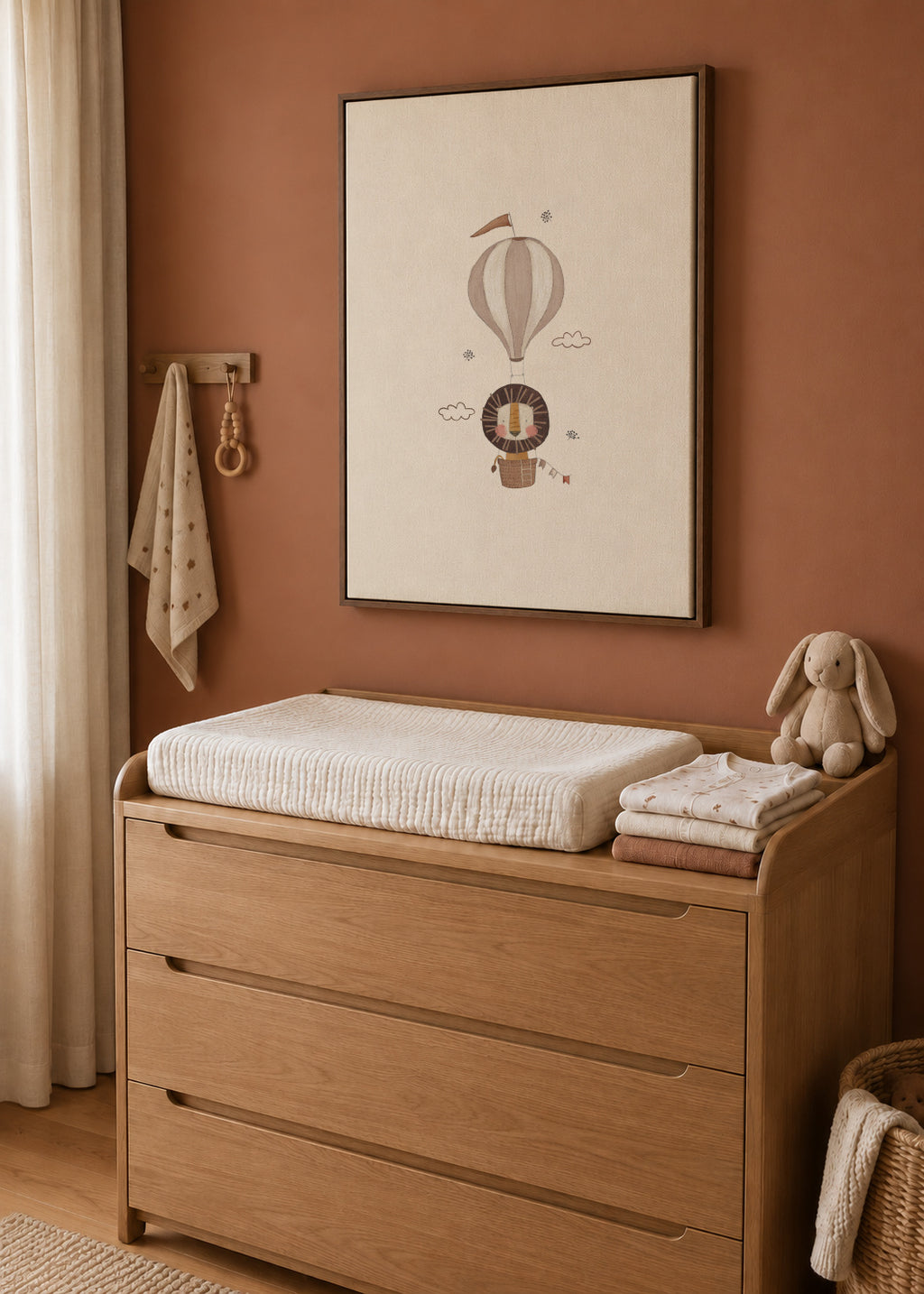 Balloon Lion - Framed canvas in an interior