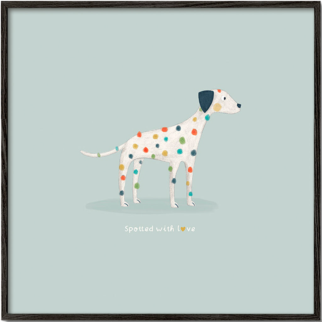 Dalmatier illustratie met kleurrijke vlekken