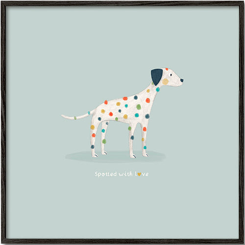 Dalmatier illustratie met kleurrijke vlekken