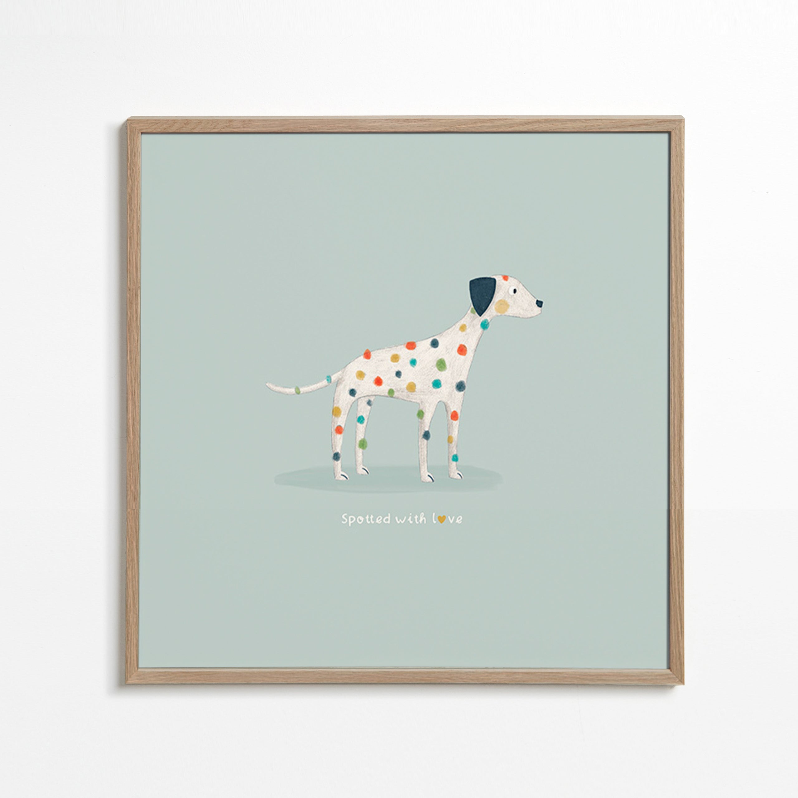 Dalmatier illustratie met kleurrijke vlekken