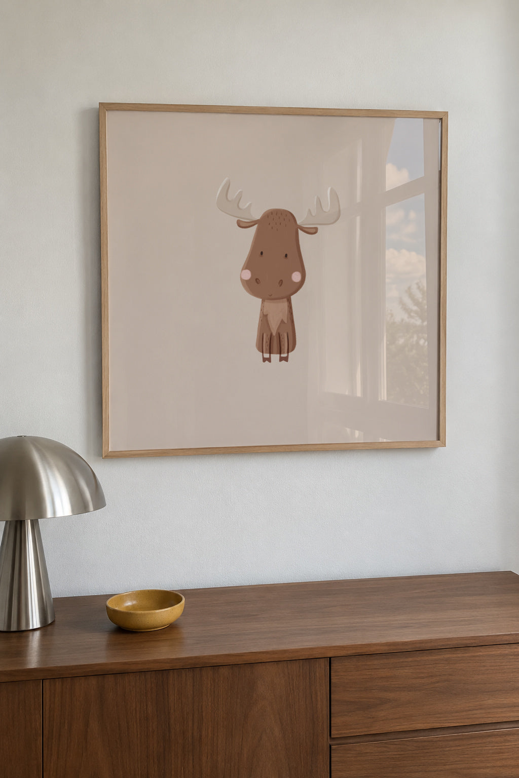 Moose - Framed poster in an interior