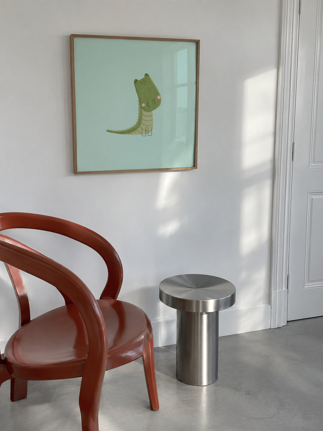 Crocodile - Framed poster in an interior