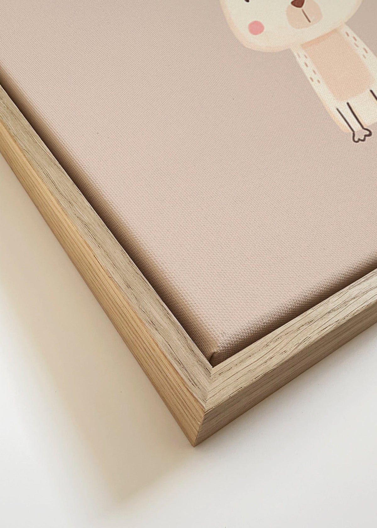 Kinderprint konijn minimal beige achtergrond