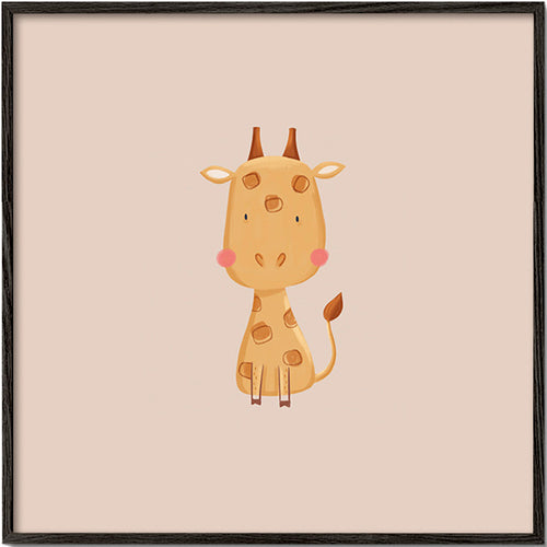 Kinderposter met minimalistische giraffe