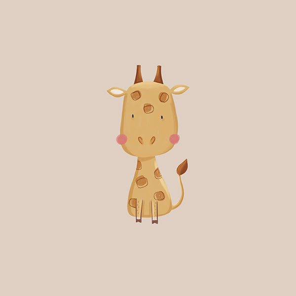Kinderposter met minimalistische giraffe
