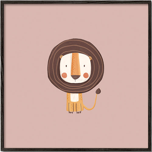 Kinderposter: minimalistische leeuw