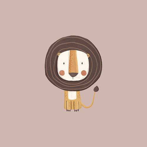 Kinderposter: minimalistische leeuw
