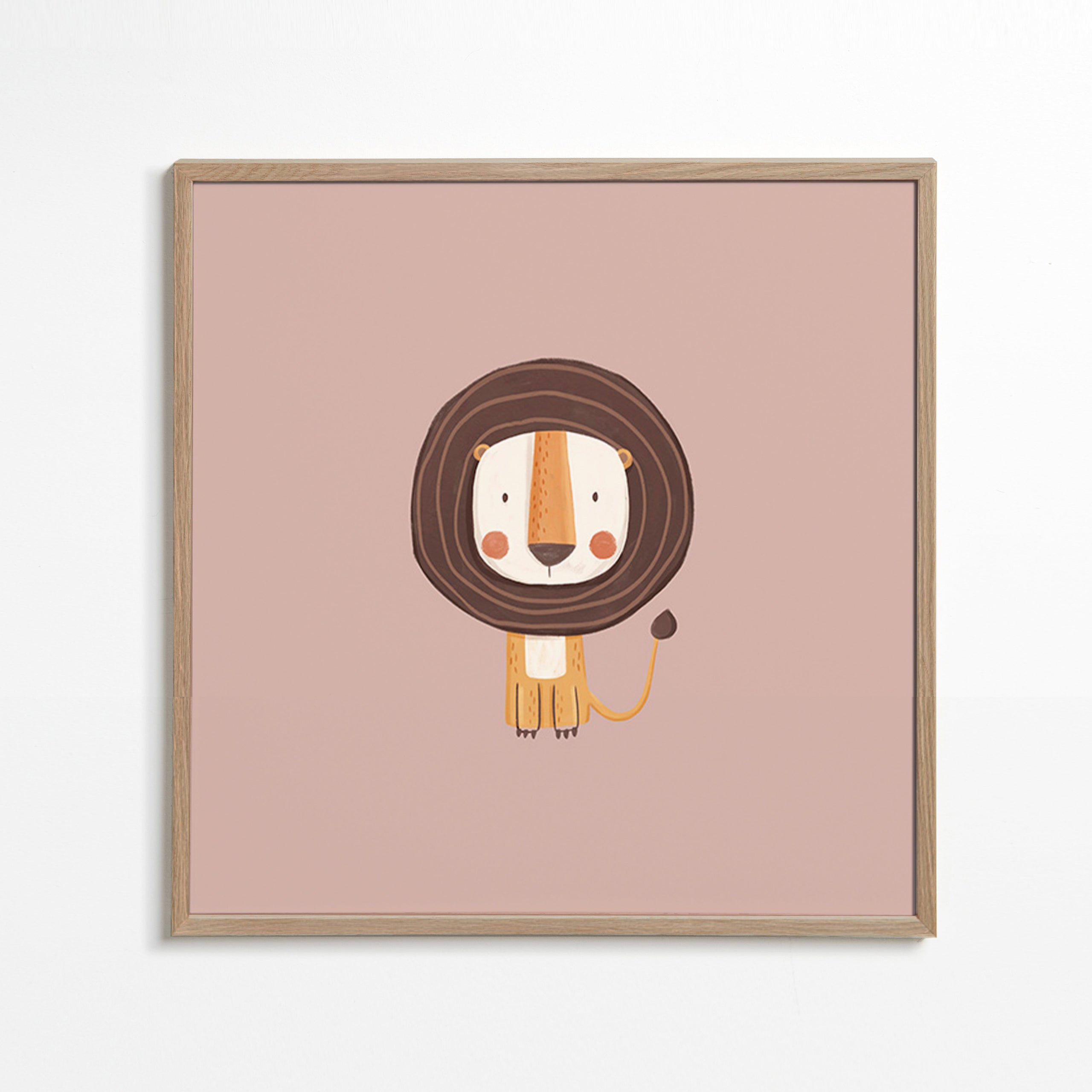 Kinderposter: minimalistische leeuw
