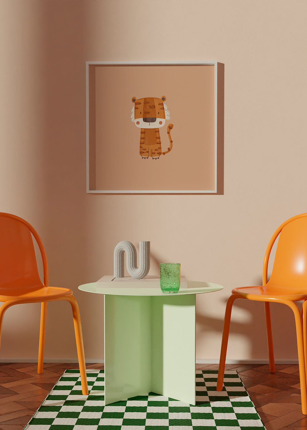 Tijgerillustratie minimalistisch