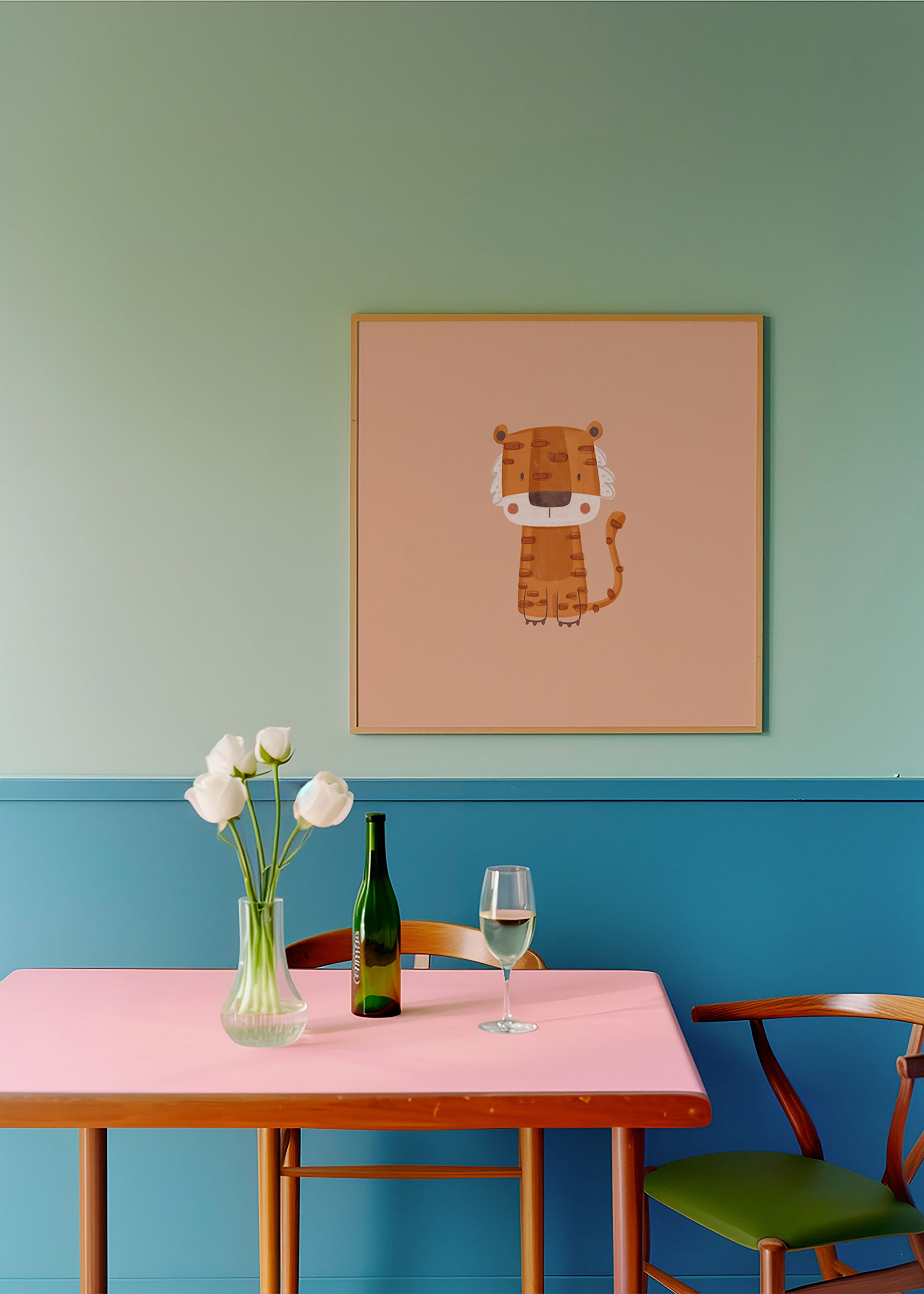 Tijgerillustratie minimalistisch