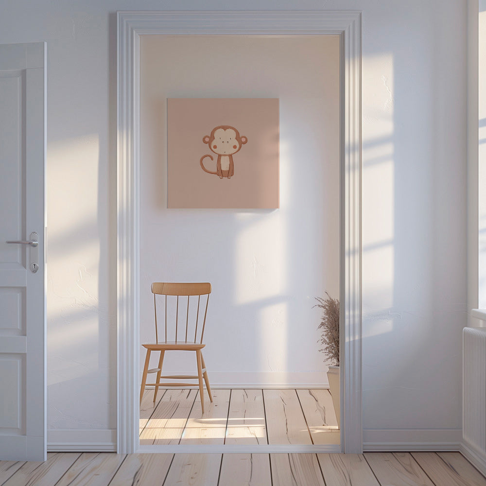 Minimalistische aap illustratie