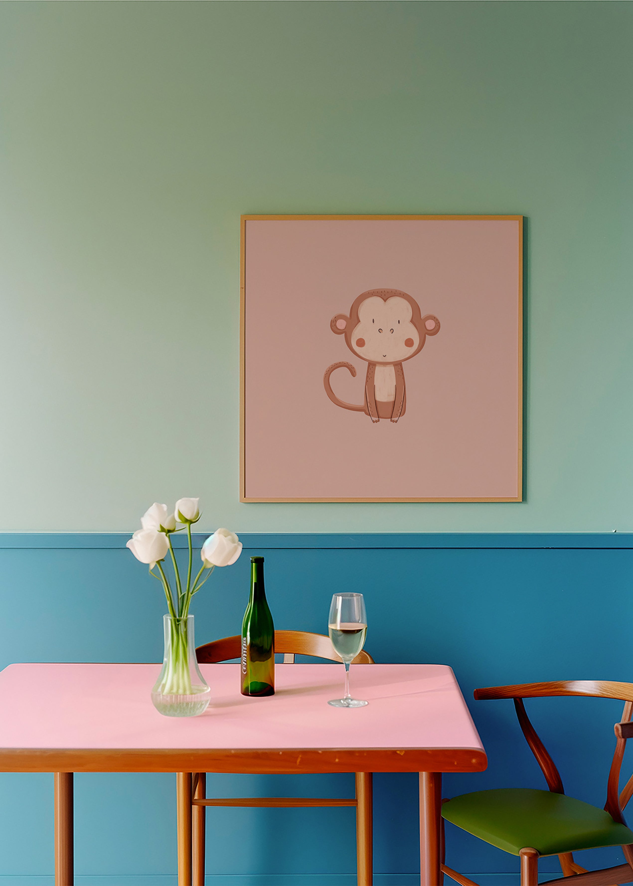Minimalistische aap illustratie