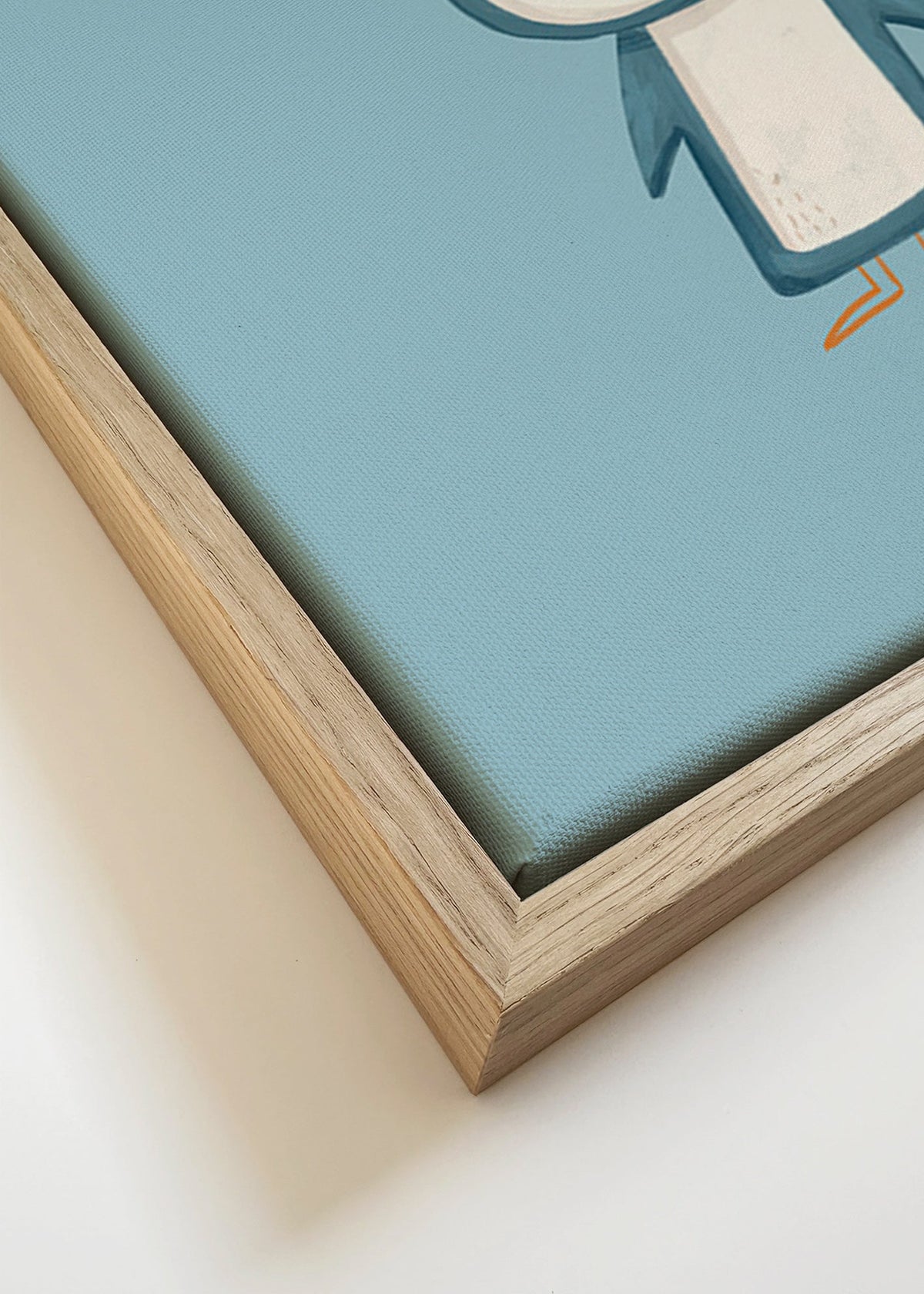 Artwork pinguïn illustratie op blauwe achtergrond