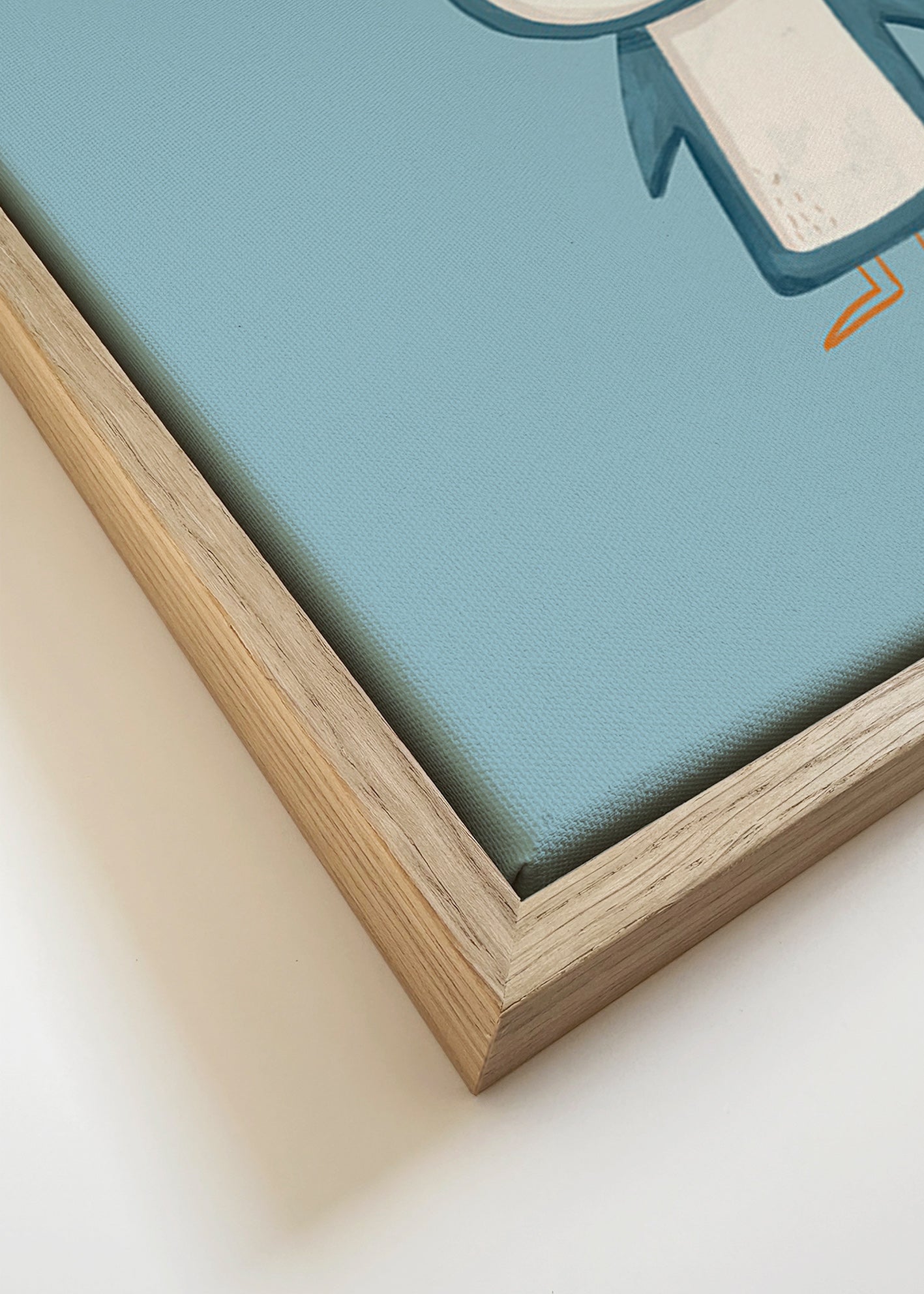 Artwork pinguïn illustratie op blauwe achtergrond