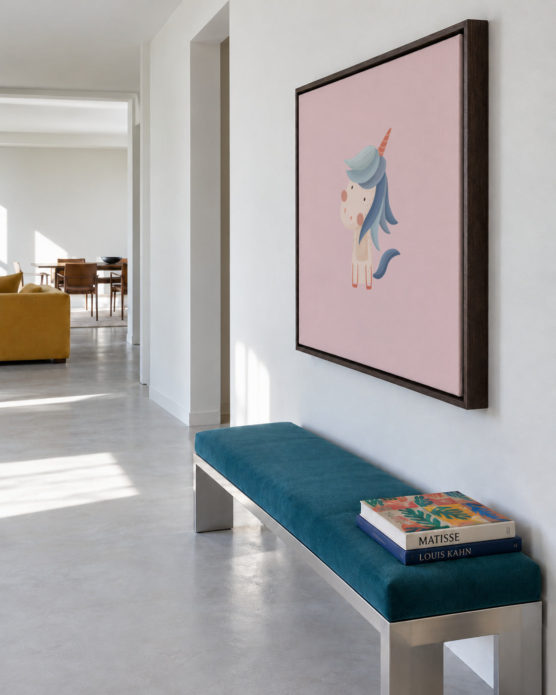 Unicorn - Framed canvas in an interior