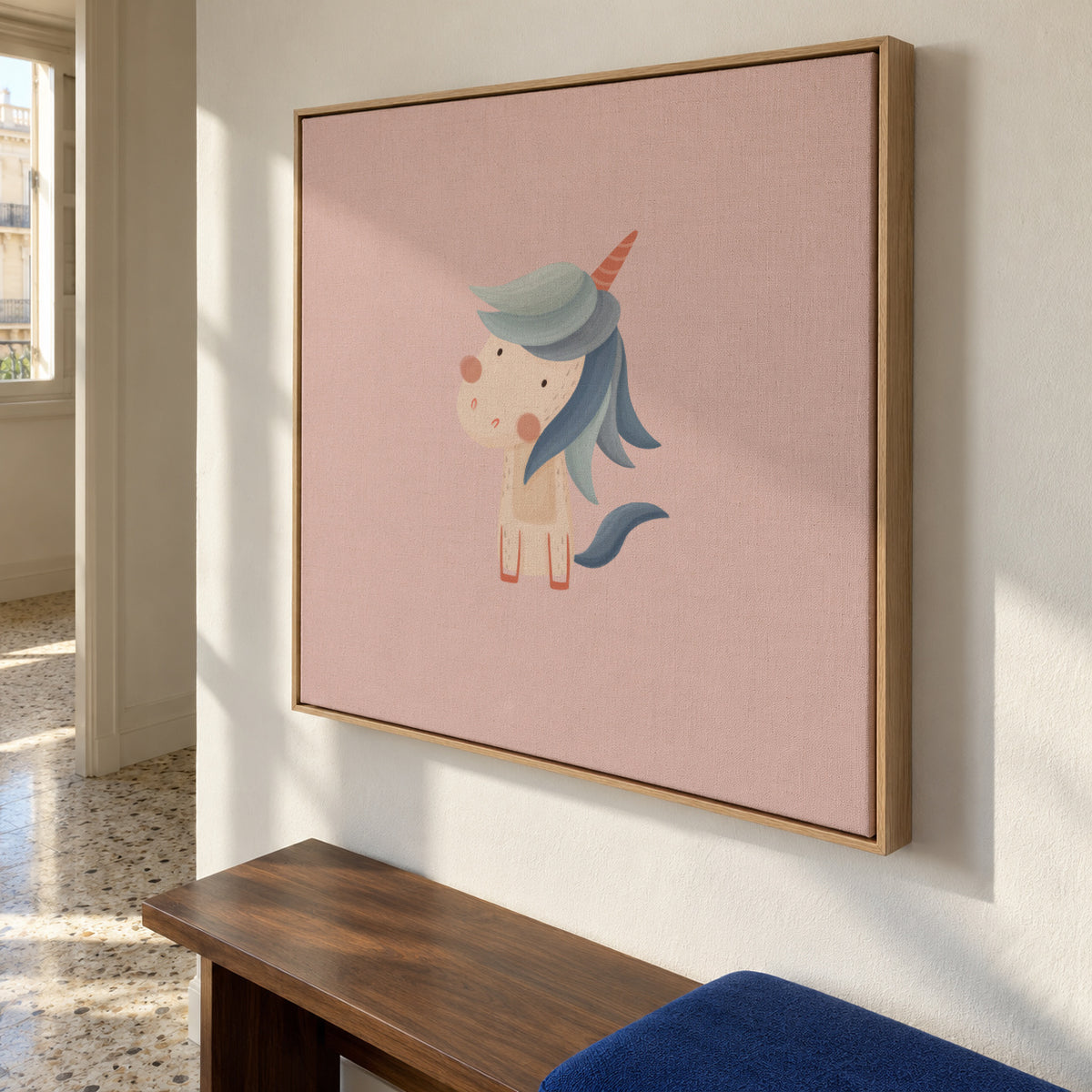 Unicorn - Framed canvas in an interior