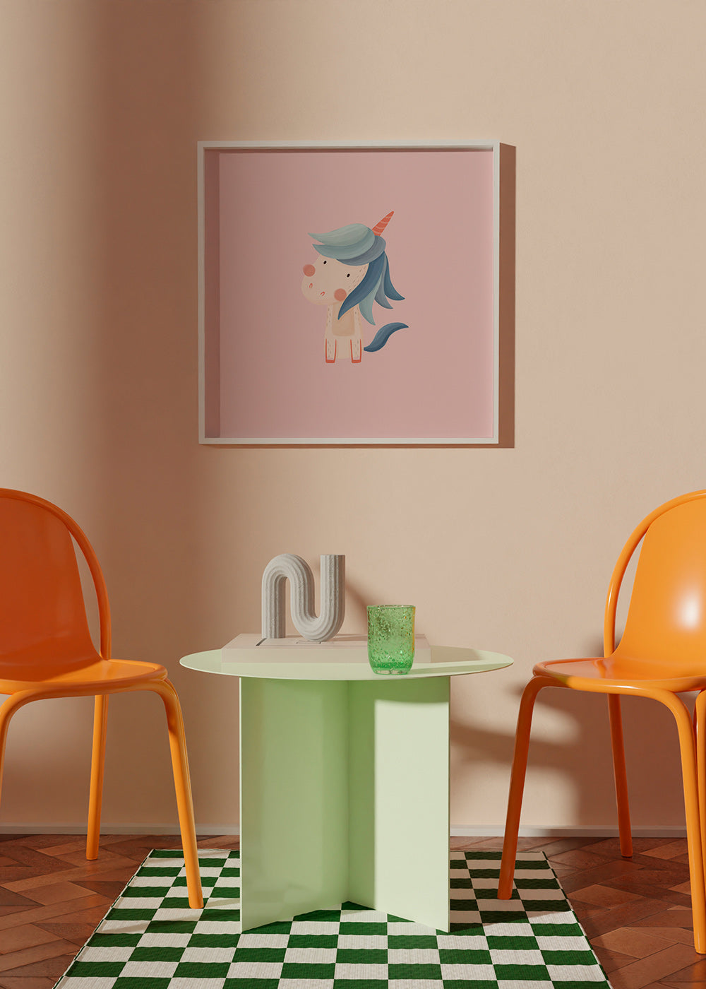 Kinderposter: schattig eenhoorn