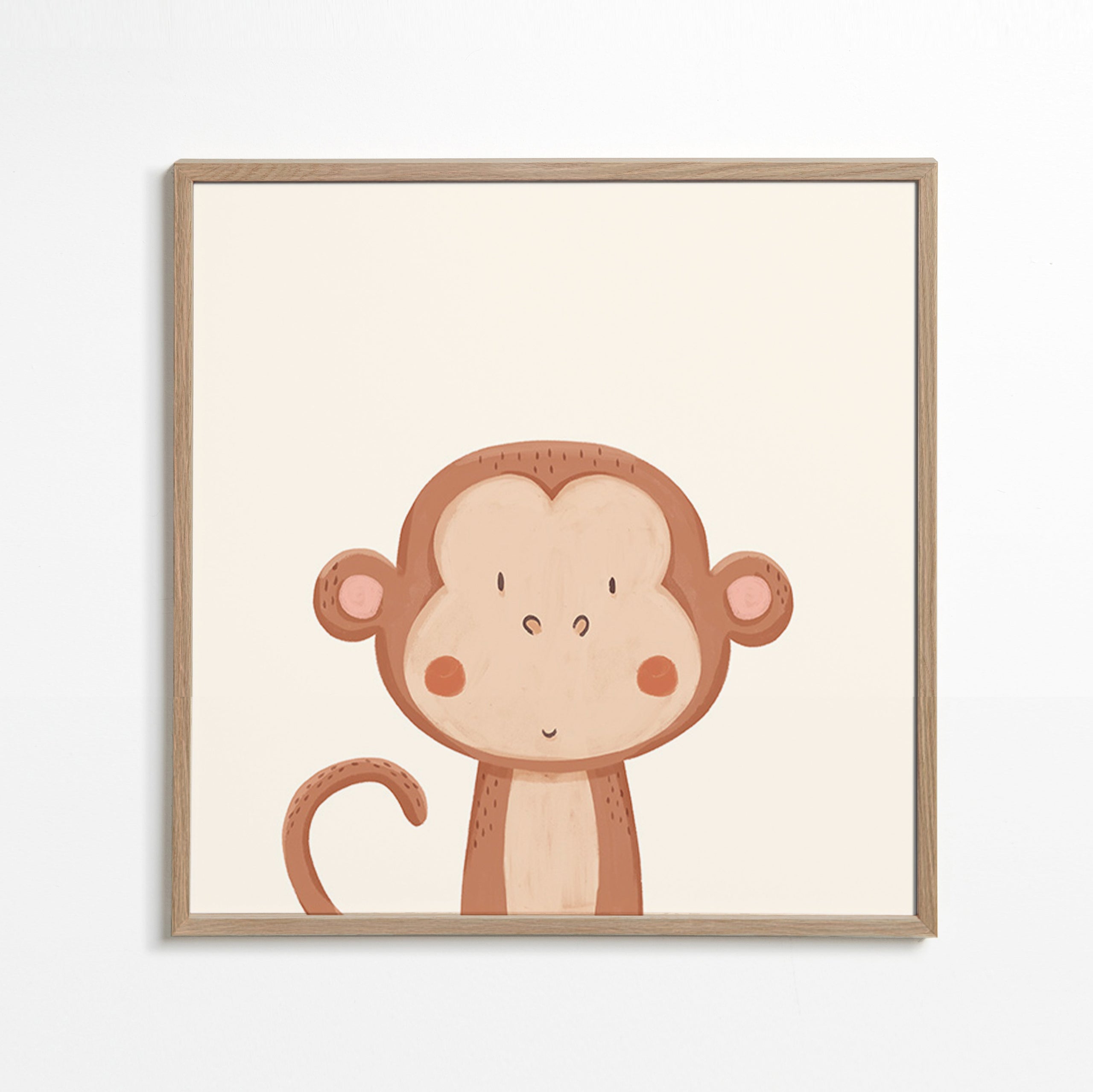 Kinderposter lachende aap