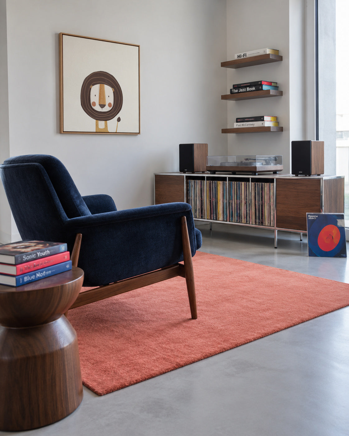 Sweet lion - Framed canvas in an interior