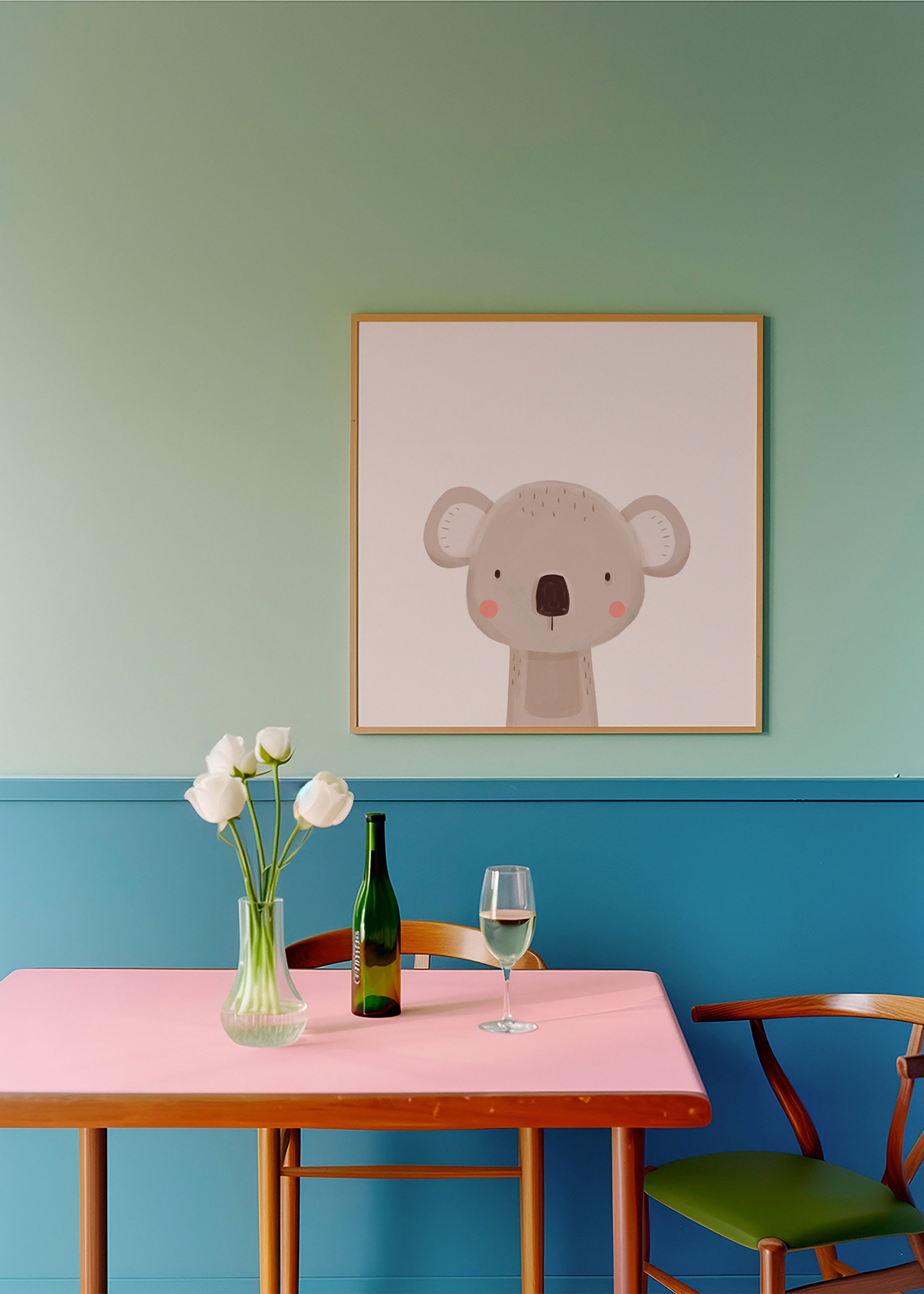 Kinderposter koala minimalistisch