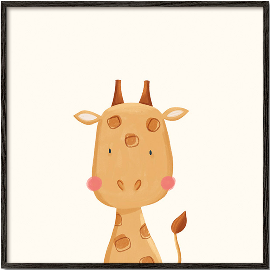 Kinderposter: lieve giraf