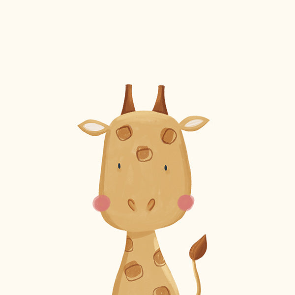 Kinderposter: lieve giraf