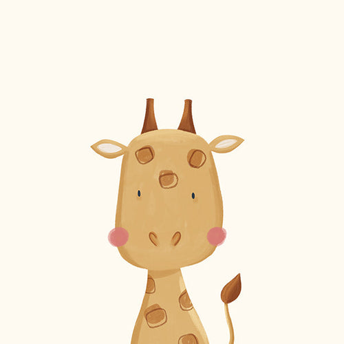 Kinderposter: lieve giraf