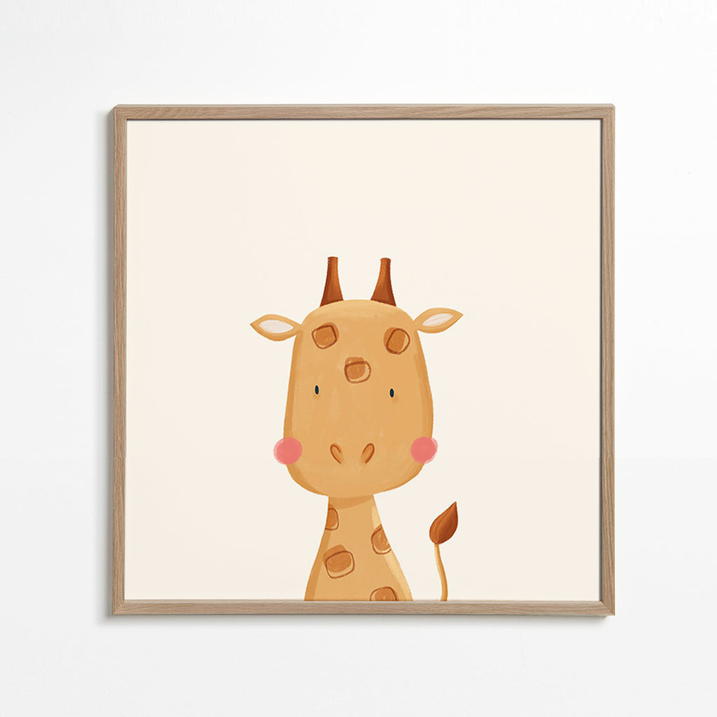 Kinderposter: lieve giraf