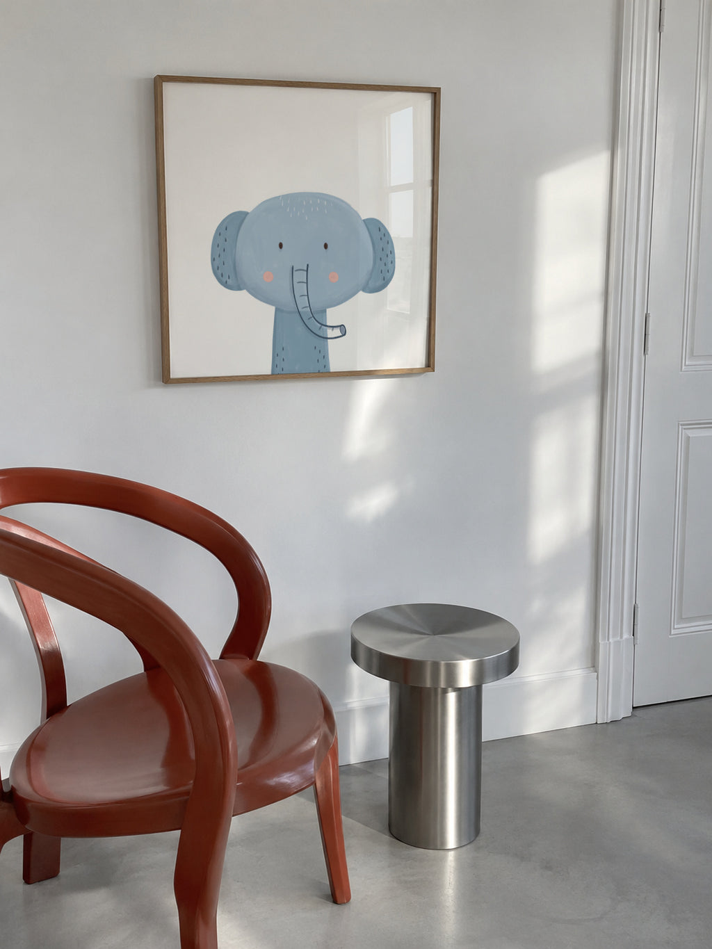 Sweet elephant - Framed poster in an interior
