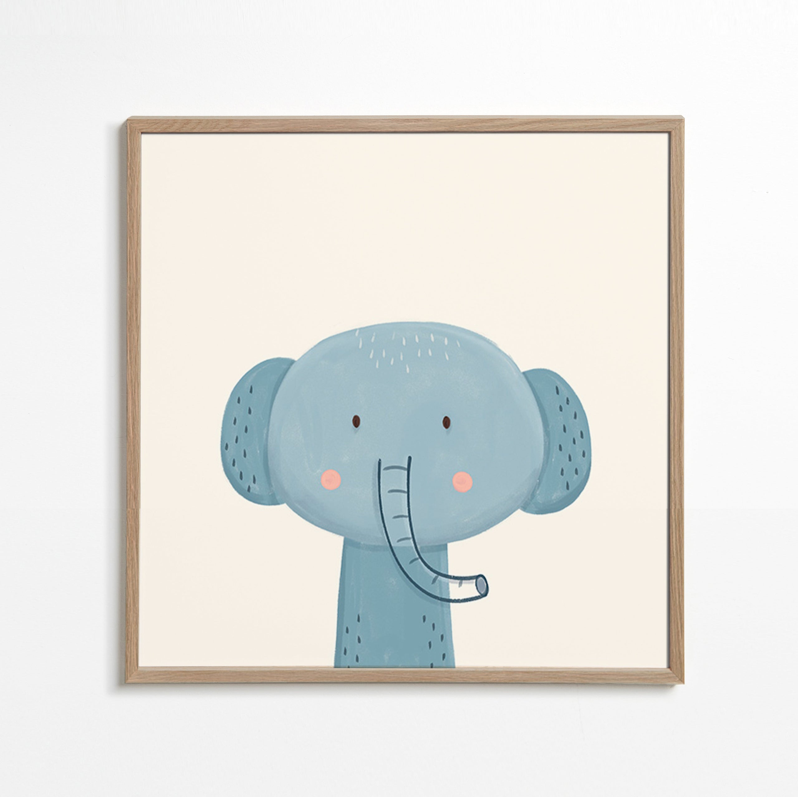 Kinderposter blauwe olifant lief