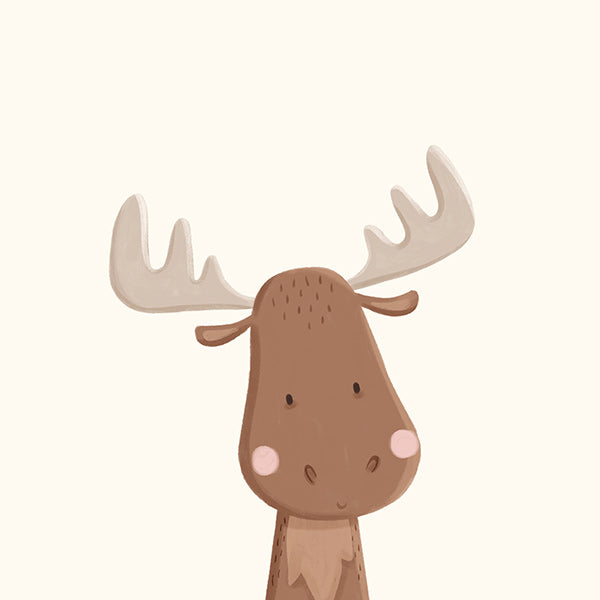 Elk illustratie voor kinderen met zacht achtergrond