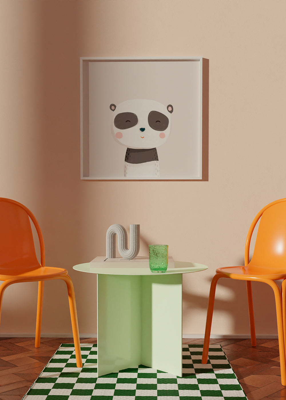 Kinderprint lieve panda illustratie
