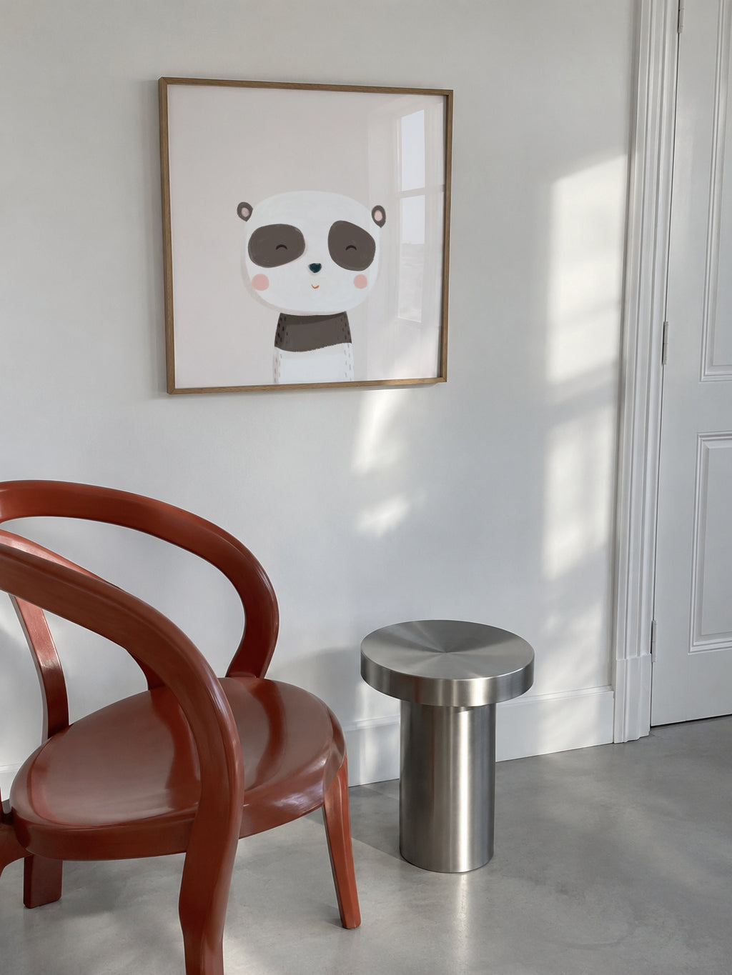 Sweet panda bear - Framed poster in an interior