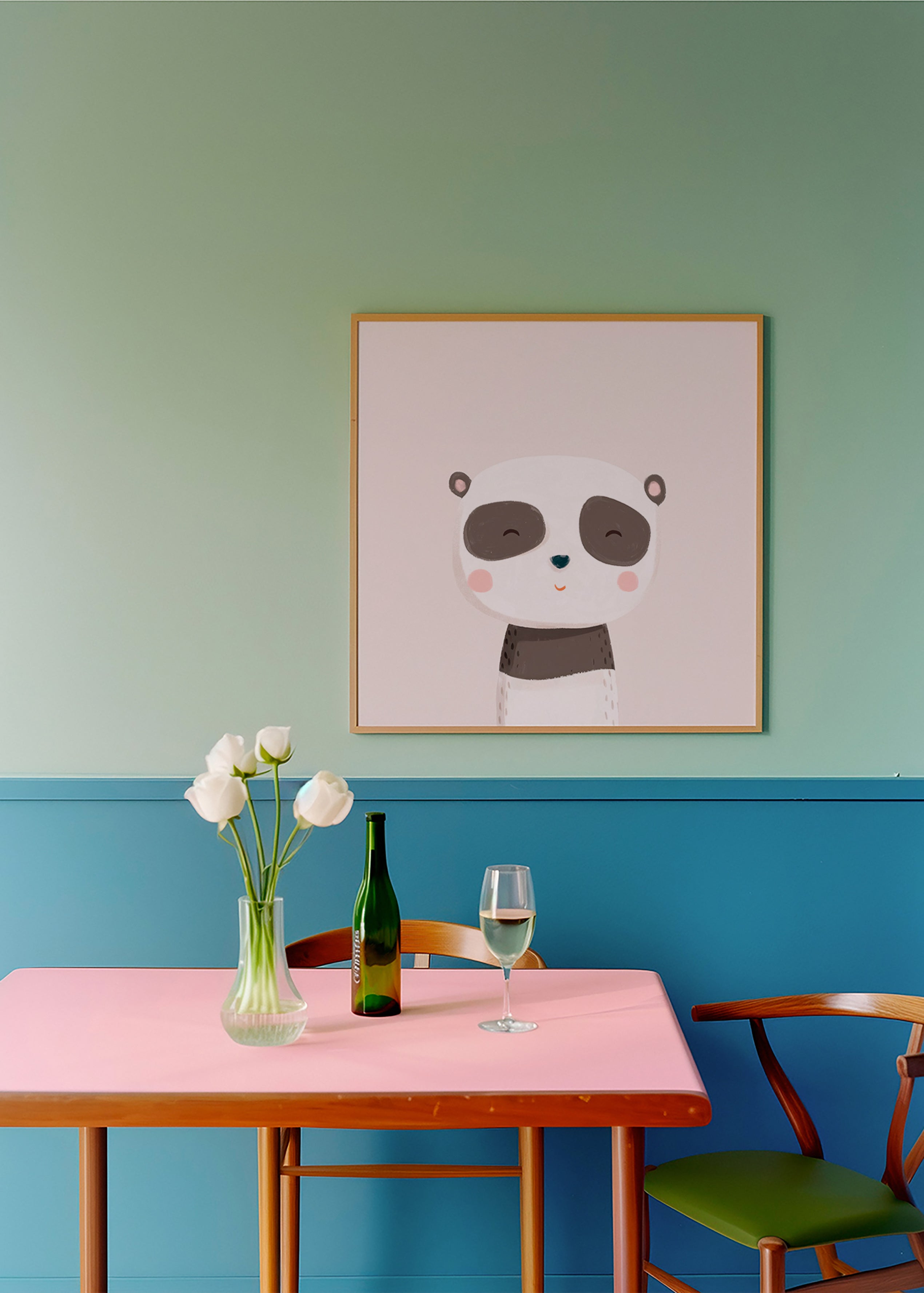 Kinderprint lieve panda illustratie
