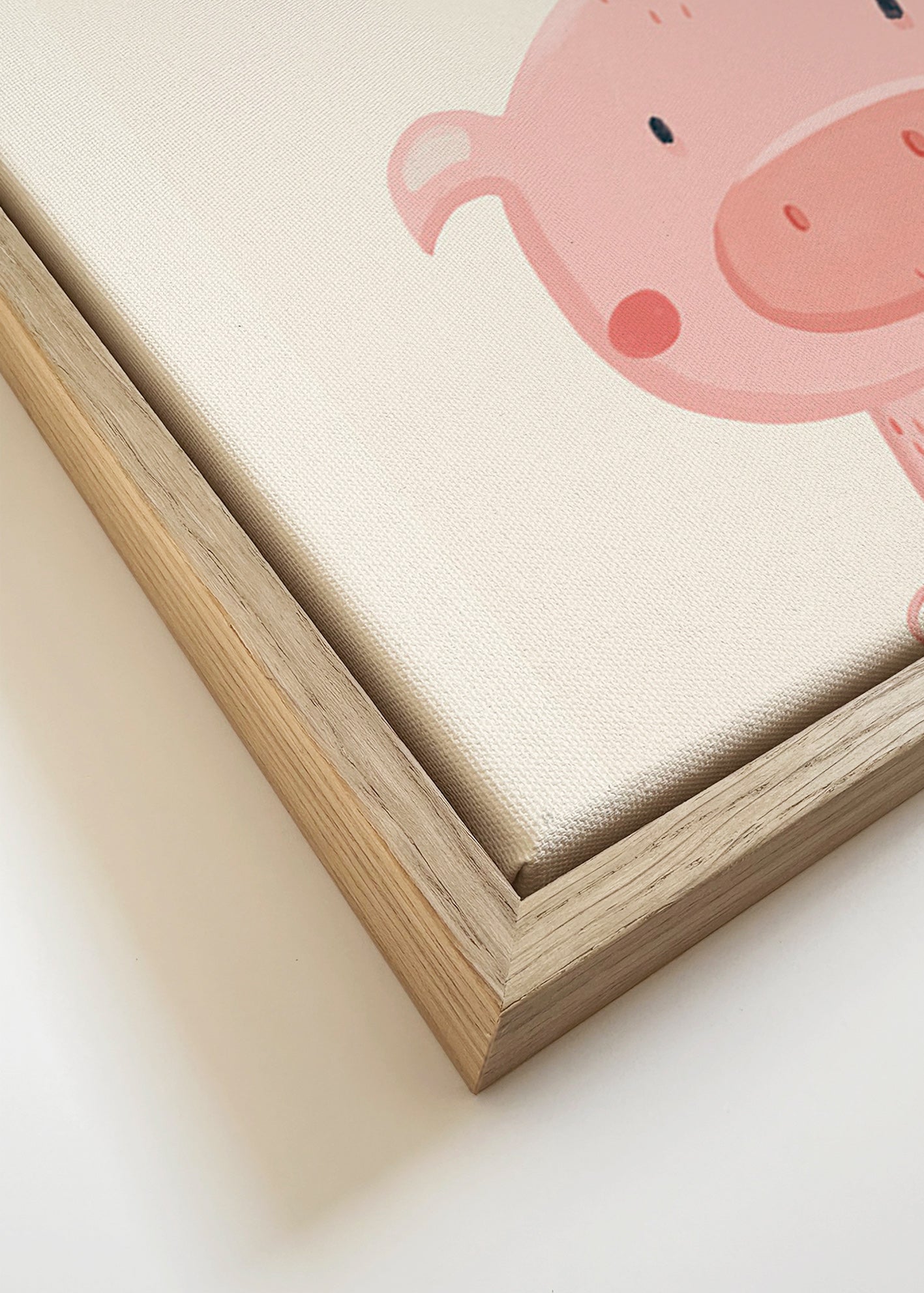 Kinderposter met schattig roze varken