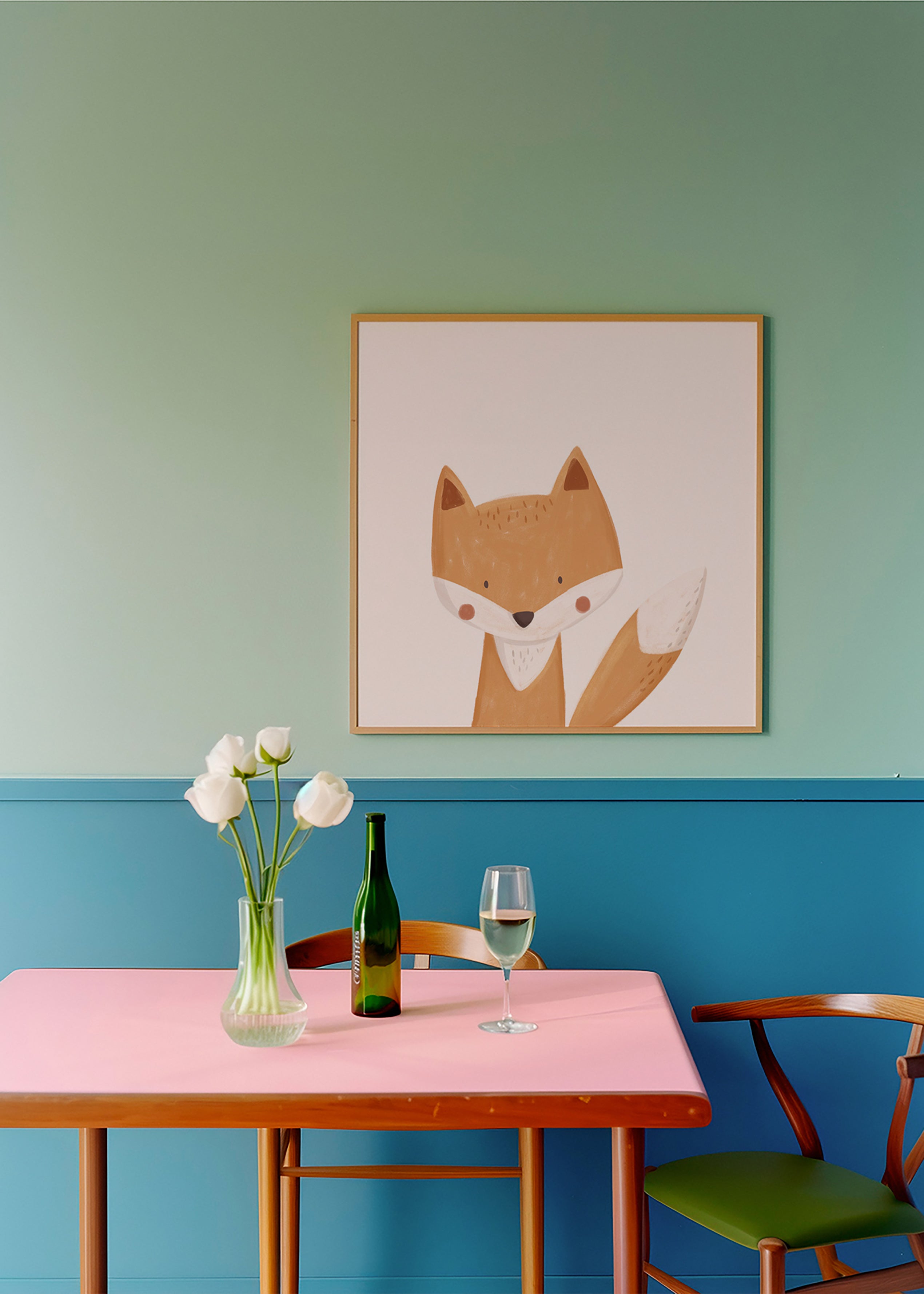 Schattige vos illustratie