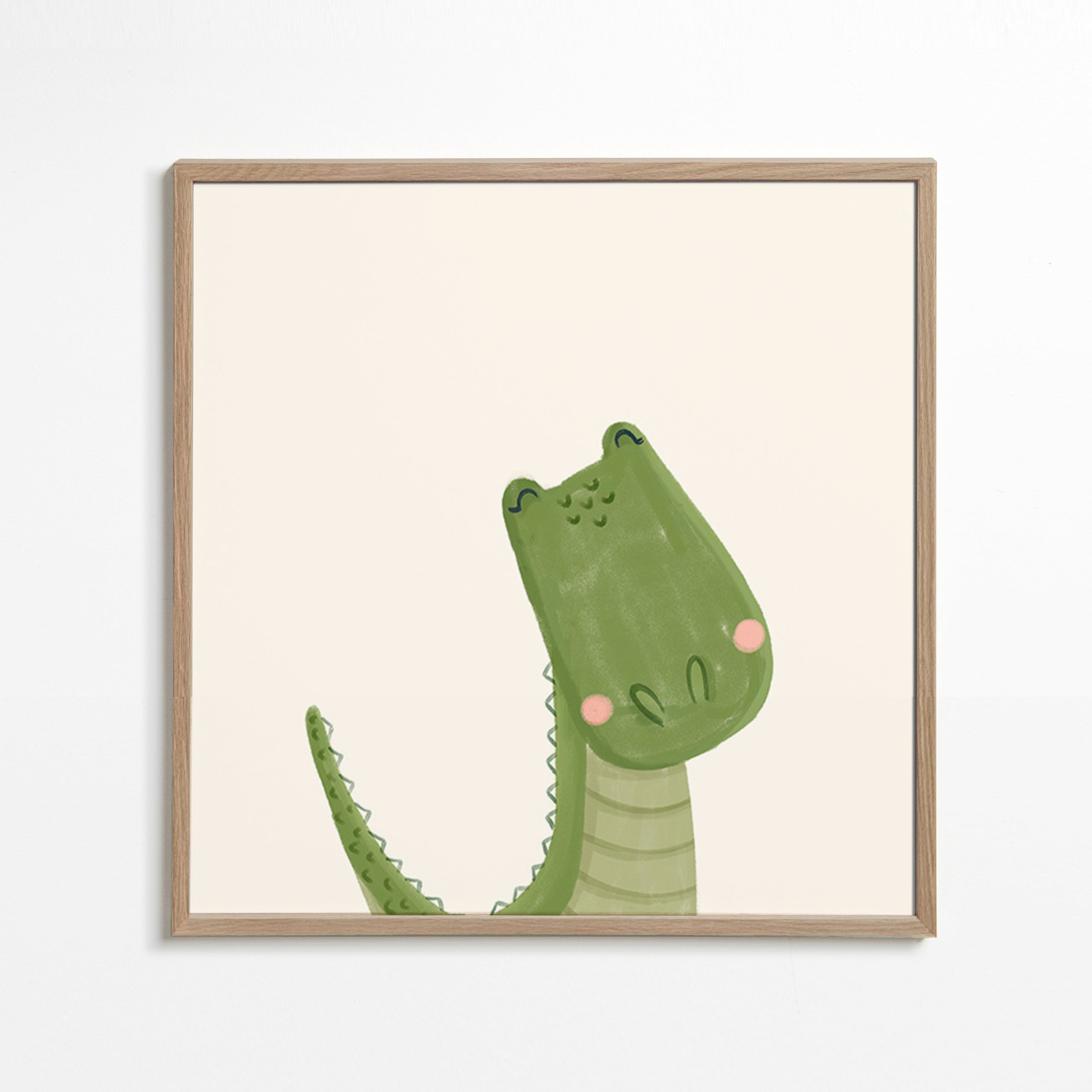 Kinderposter glimlachende krokodil